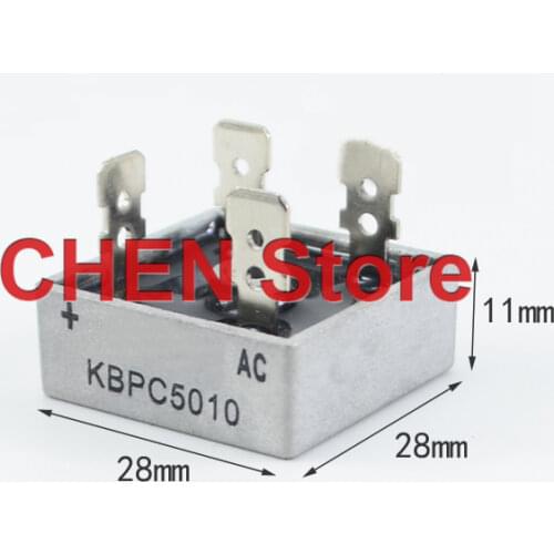 2pcs KBPC5010 50A 1000V Diode Bridge Rectifier kbpc5010