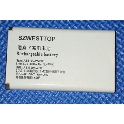 SZWESTTOP original AB3100AWMT battery For philips E560 E180 E181 cellphone AB3100AWMT for XENIUM CTE560 CTE181 smart Mobile