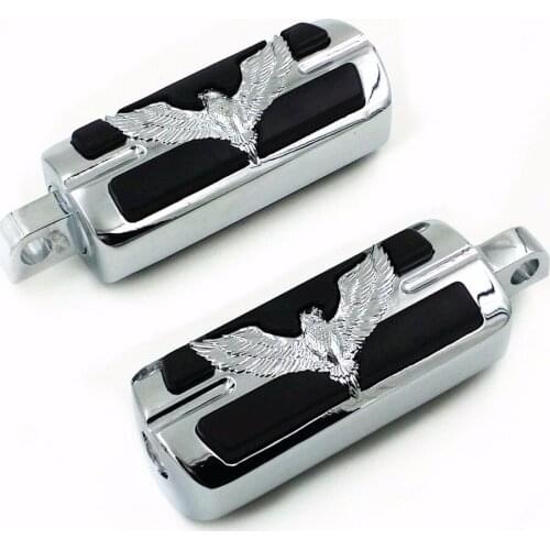Pair Eagle Foot Pegs Rest For CVO Breakout Fatboy V-Rod Sportster 1200 Motorcycle Touring Male Peg Mount