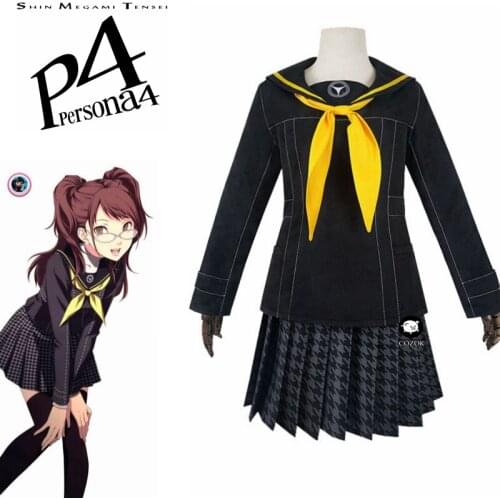 Game Kujikawa Rise Cosplay Wig Persona 4 Golden JK Uniforms Womens Sailor Suit Halloween Jyoshi Koukousei Costume