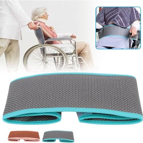 Wheelchair Safety Waist Belt Adjustable Patients Cares Seat Strap for the Elderly Handle Belly Strap