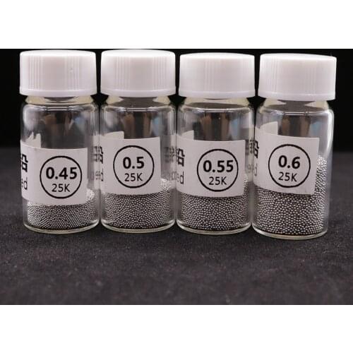1 Bottles BGA Reballing Balls ( 0.25 0.3 0.35 0.4 0.45 0.5 0.55 0.6 0.65 0.76 ) BGA Solder Ball leaded For BGA Rework Repair Too