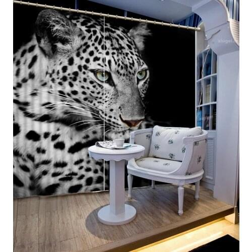 Leopard Print Curtains Room 3d Curtain Window Drapes Trendy for adults and children room Living Room Bedroom Blackout curtains