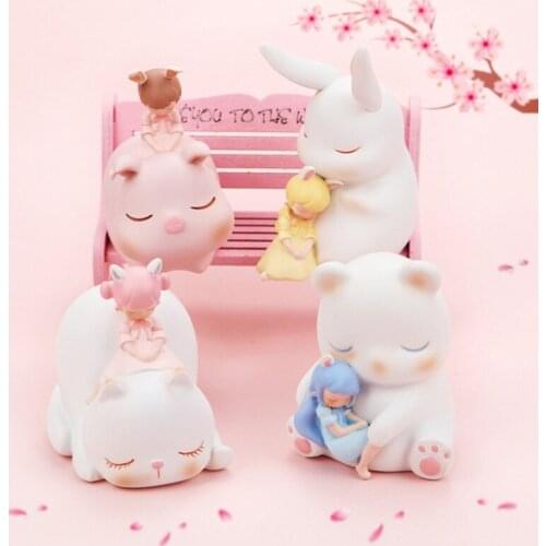 Cute Dream Girl Sculpture Resin Portrait Statue Figurines Room Ornaments Kawaii Room Decor Decoration Accessories Christmas gift