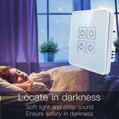 New 86 ZIGBEE Zero FireWire Smart Switch Touch Panel Switch Glass Panel Switch Support Multi-device Intelligent Linkage Control