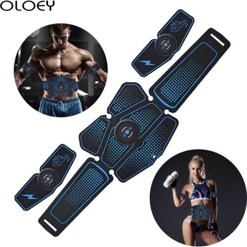 USB Rechargable Equipment Training Muscles Electrostimulator Toner Gym Abdominal Muscle Stimulator Trainer EMS Sport Fitness