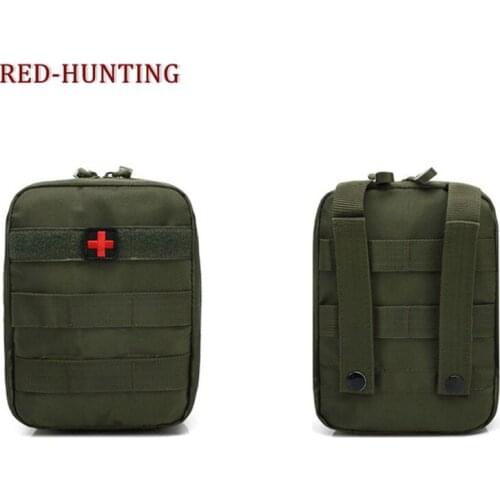 Military Tactical Multifunctional EMT Molle Pouch Tool Zipper Waist Pack Accessory W/ Red Cross