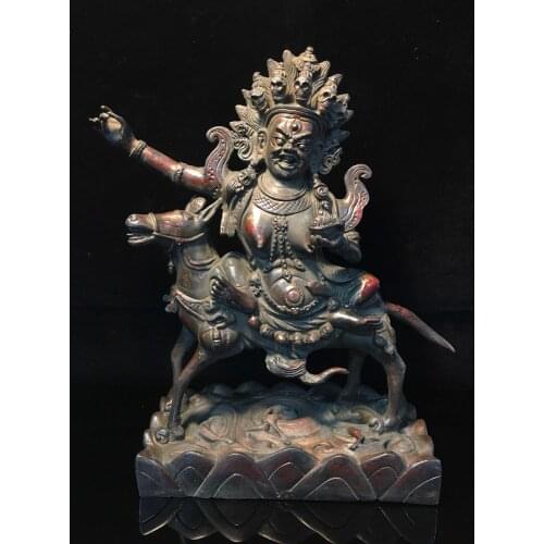 13" Tibet Buddhism Temple old bronze Auspicious Tianmu Buddha Statue Hinduism auspicious goddess statue Podma, Lassimi, Bandaram