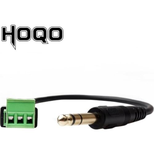 3-pole 6.35mm jack Male to 3 Pin Screw Connector with Shield audio 6.35 mm jack to Screw Terminal Plug adapter cable