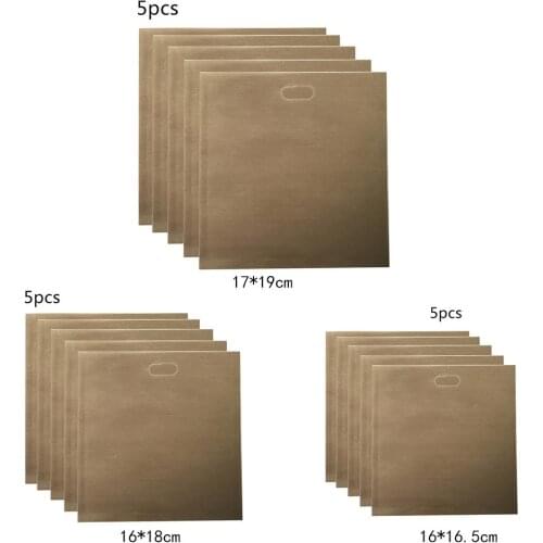 5 Pcs/set Reusable Toaster Bag Non Stick Bread Bag Sandwich Bags Fiberglass Toast Microwave Heating Pastry Tools Free Shipping