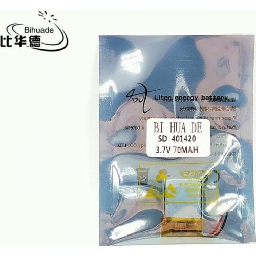 5pcs [SD] 3.7V,70mAH,[401420] Polymer lithium ion / Li-ion battery for TOY,POWER BANK,GPS,mp3,mp4,cell phone,speaker