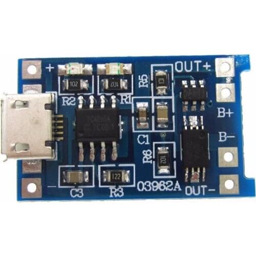 5V Micro USB 1A 18650 Lithium Battery Charging Board With Protection Charger Module