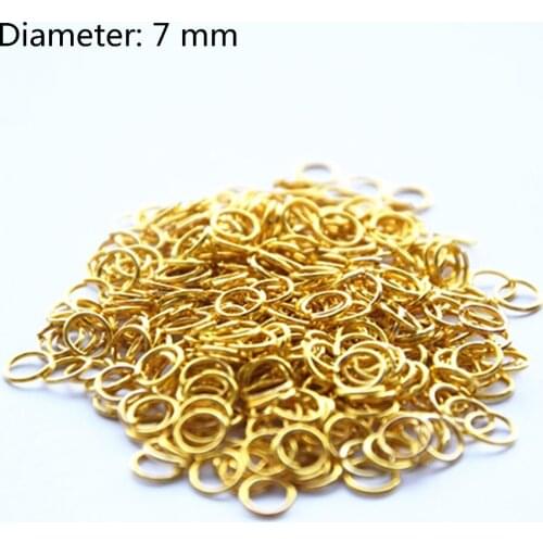 7MM 500PCS Opening Jump Rings Beading Handemade Jewelry Making 18KG Yellow Gold Filled Components Gold Jump Rings