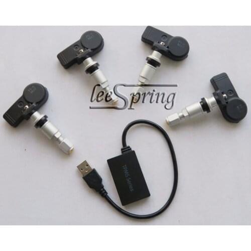 Wireless Tire Pressure Monitoring system Designed for Android OS Display (Over 4.2) + 4pcs Internal Sensor