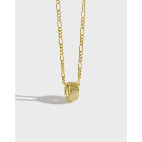 Solid 925 Sterling Silver Necklace for Women Teen Girls Round Beads Pendant Necklaces Simple Minimalist Jewelry 2021