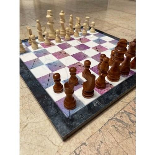 Wooden Multicolor Chess, Chess Set With Board, Decorative Chess Game Set With Pieces, Queens Gambit Chess, Chess Board with Pie