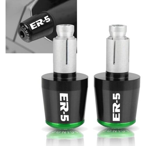 For Kawasaki ER-5 ER5 2004-2005 04 05 7/8" 22MM Motorcycle Hand Bar Ends Slider Handle Bar End Grips Cap ER-5 With ER-5 LOGO