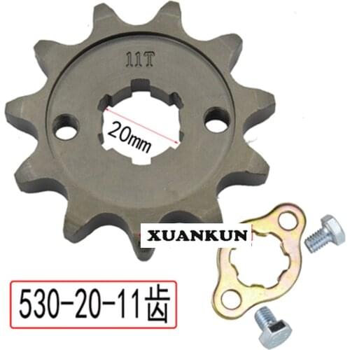 XUANKUN ATV Retrofit Fitting 530 Inner Diameter 2cm Small Flywheel Engine Drive Small Sprocket 11 to 13 Teeth