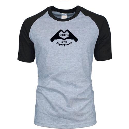 Kindness is my super mens T-shirt Harajuku mens Casual Short Sleeve T-Shirt