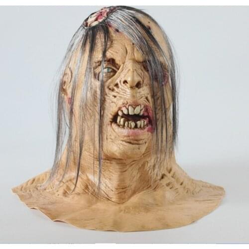 Kigurumi Halloween Cosplay Props Terror Full Head Latex Scary Brain Party Mask Zombie Horror Masks Monster Helmet Masquerade