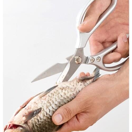 Kitchen scissors stainless steel home kitchen gardening strong scissors chicken bone scissors professional sharp scissors