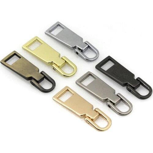 2pcs Metal Detachable Zipper Pullers for Zipper Sliders Head Zippers Repair Kits Zipper Pull Tab DIY Sewing Accessories