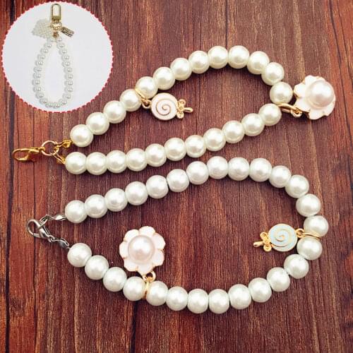 Sweet Portable Imitate Pearl Bag Strap Belt Handles Chain Women Handbag Shoulder Bag Strap Replacement Long Bag Accessories