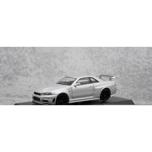 Kyosho 1/64 GTR R34 nismo z tune Diecast Collection of Simulation Alloy Car Model Children Toys