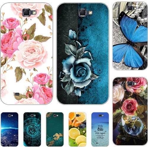 Fashion Flower Case For Samsung Galaxy Note 2 II Note2 N7100 N7105 5.5" Cover Soft Silicone Cat Printing Capa Back Coque