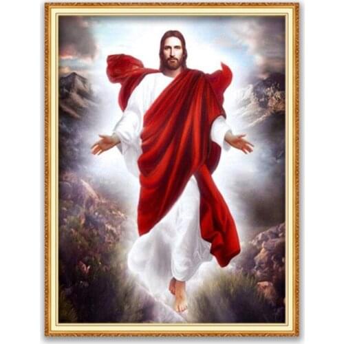 Region Jesus DIY Embroidery 11CT Cross Stitch Kits Craft Needlework Set Cotton Thread Printed Canvas Home Decoration Sale Room