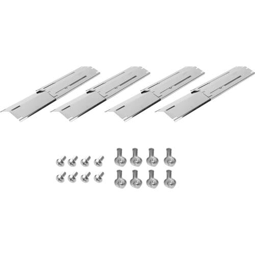 8Pcs Length Adjustable Stainless Steel Gas Grill Heat Plate For Barbecue Kitchen Cooking Tool