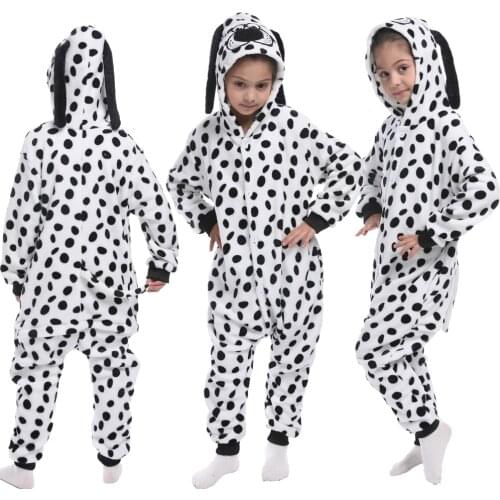 Unicorn Onesie Pajamas Kids Kigurumi Anime Cosplay Pajamas Boys Girls Winter Cute Animal Sleepwear Children Dalmatian Pyjama
