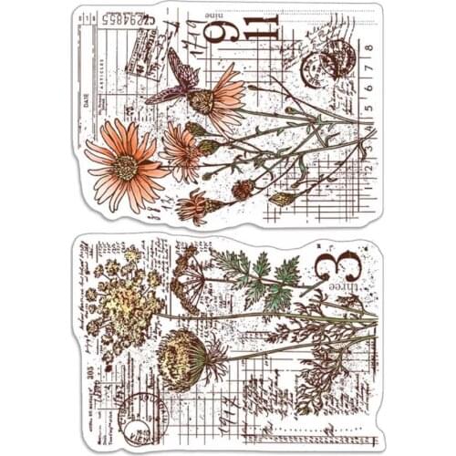 Background flower transparent Clear Silicone Stamp/Seal for DIY scrapbooking/photo album Decorative B0977