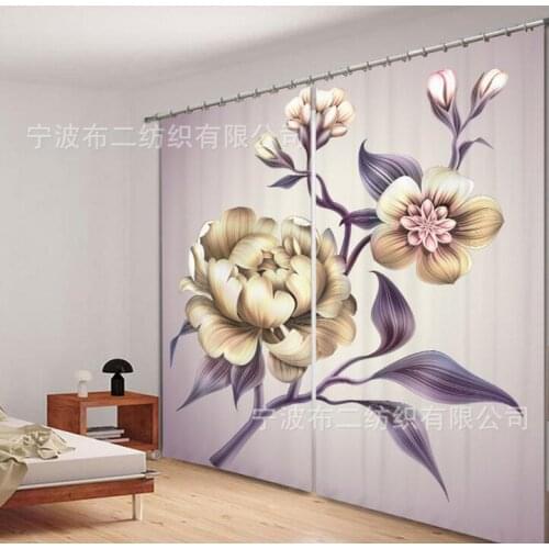 Kitchen Curtain Luxury Blackout 3D Window Curtains For Living Room Bedroom Customized size Drapes Cortina Rideaux Cushion cover