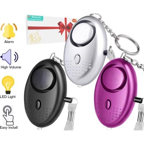 Self Defense Alarm 130db Alarm Keychain Led Light Emergency Safe Panic Personal Protection Smart Activity Trackers