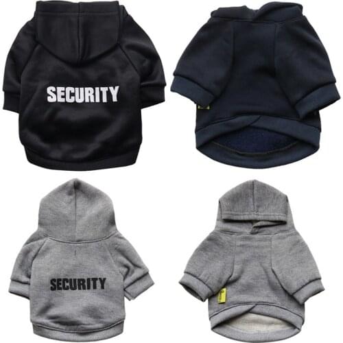 Security Dog Hoodie Winter Pet Dog Clothes for Dogs Coat Jacket Cotton Ropa Perro French Bulldog Clothing for Dogs Pets Clothing