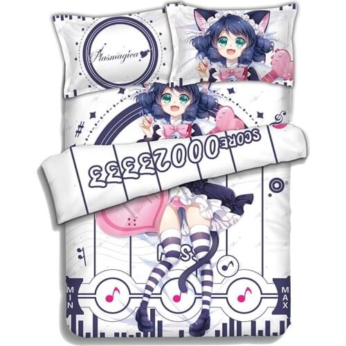 Japanese Anime SHOW BY ROCK!! Bedding Sheet Bedding Sets Bedcover Pillow Case 4PCS
