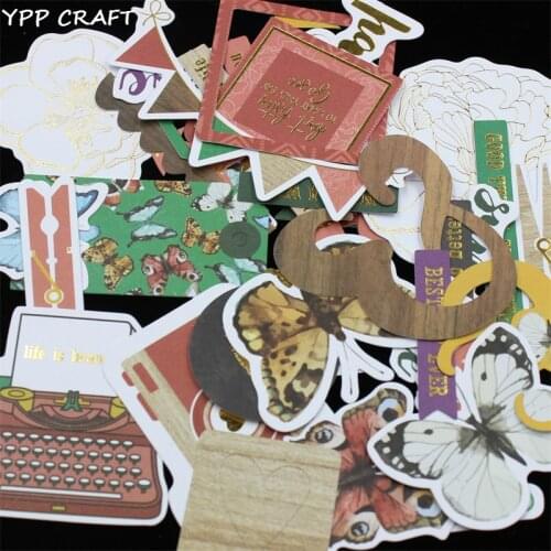 YPP CRAFT 40pcs Happy Sunshine Colorful Cardstock Die Cuts for Scrapbooking Happy Planner/Card Making/Journaling Project
