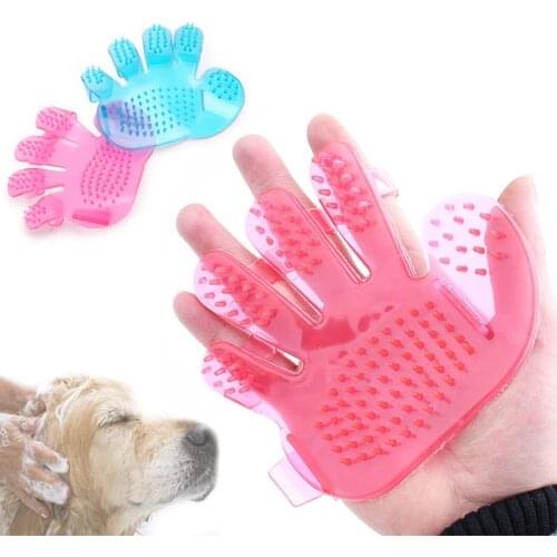 Dog Cat Comb Shower Bath Massage Brush Finger Brush Hand Shaped Glove Hair Fur Pet Grooming Tool 15