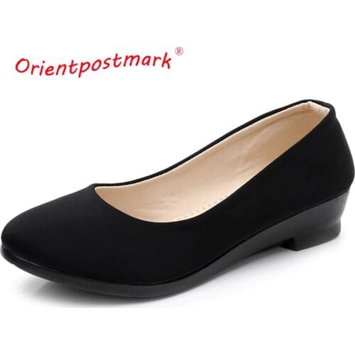 Women Ballet Black Shoes Women Wedges Shoes for Office Work Boat Shoes Cloth Sweet Loafers Womens Pregnant Wedges Shoes