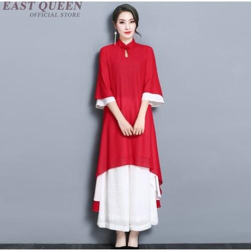 Women summer dress 2018 casual loose elegance dress vestidos chinese market online traditional chinese clothing AA3619 Y A