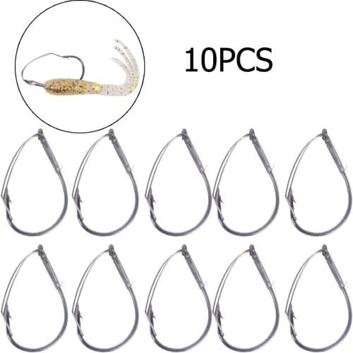 10pcs/Box High Carbon Steel Rig Hooks Barbed Fishing Wide Gap Hook To Prevent Hanging On The Bottom Fishhooks