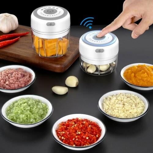 100/250ml Mini Electric Garlic Masher USB Wireless Multifunction Mincer Vegetable Chili Meat Grinder Food Chopper Kitchen Tools