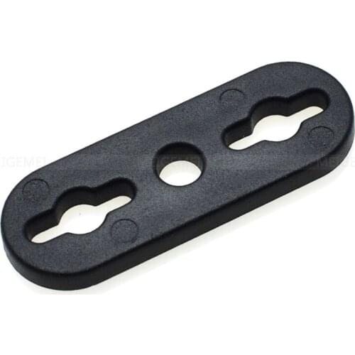 100pcs 11mm*4mm 3 Holes Flat Soft Sliding Pointed Oval Cord Lock Stopper For Shoelace