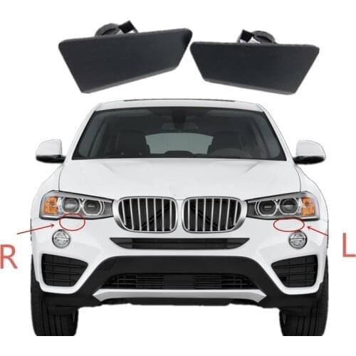 2PCS For BMW X4 F26 Left Right Headlight Washer Spray Nozzle Cover Jet Hid Lid Cap 2014 2015 2016 2017 2018