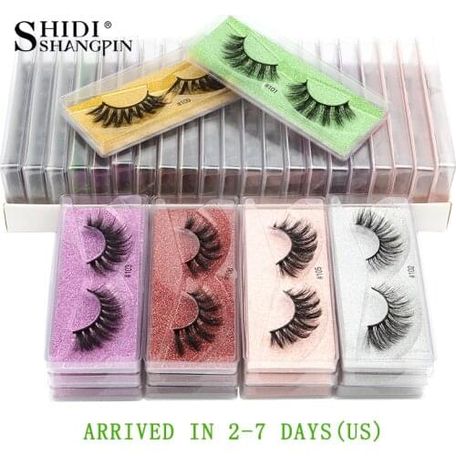 SHIDISHANGPIN Wholesale 4/10/30/100pcs 3d Mink Lashes Natural fake Eye lashes messy false Eye lashes Makeup False Lashes In Bulk