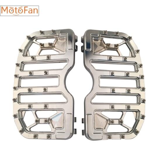 Aluminum Wide MX Offroad Front Rider Driver Floorboards Bagger with Non-Slip Traction for 1983-2019 Harley Touring Chopper