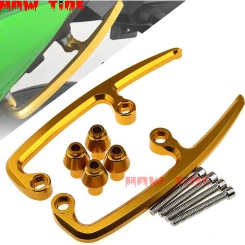 1 Set CNC Aluminum Motorcycle Passenger Rear Grab Bar Rear Seat Rail Kit for Kawasaki Z650 2017 2018 New Arrive Rear Grab Bars