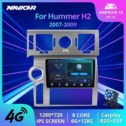 2Din Android10.0 Car Radio For Hummer H2 E85 2007-2009 GPS Navigation Auto Radio Stereo Receiver DSP Car Multimedia Player IGO