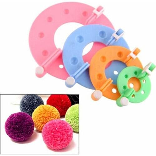 4 Sizes Pompom Pom-Pom Maker For Fluff Ball Weaver Needle Craft Weaver Needle DIY Set Tool Wool Fluff Ball Tool Craft Knitt S0L1